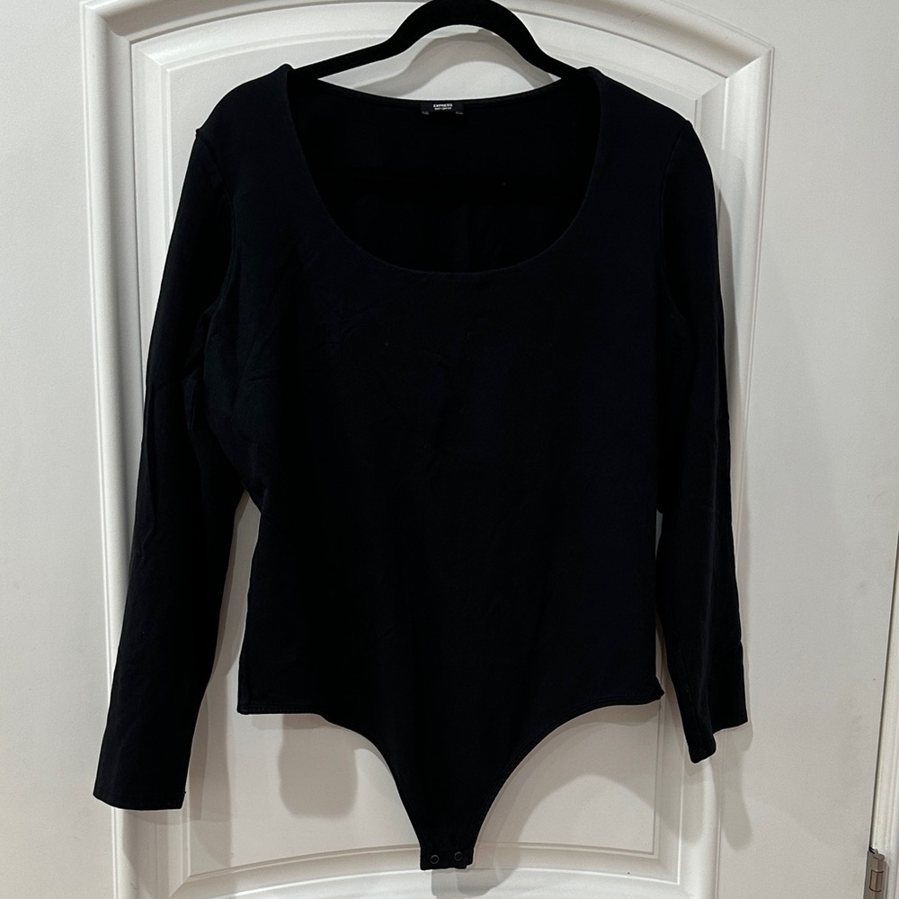 Express Black Long Sleeve Bodysuit